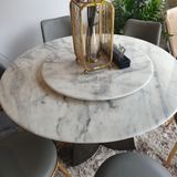 Bàn ăn tròn xoay 2 mặt đá Avenue (không gồm ghế)