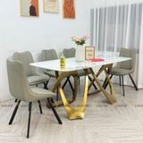 Bàn ăn mặt đá Cloudy (không gồm ghế)