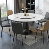 Bàn ăn mặt đá thông minh xoay tròn thành chữ nhật Lucifer (Không gồm ghế)