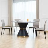 Bàn ăn tròn xoay 2 mặt đá Keisha (không gồm ghế)