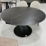 Bàn ăn mặt đá thông minh xoay tròn thành chữ nhật Dulcie (Không gồm ghế)