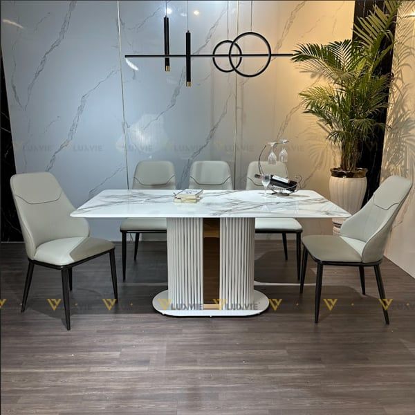 Bàn ăn mặt đá Pillar2 (không gồm ghế)