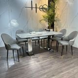 Bàn ăn inox tráng gương mặt đá Lumiere (không gồm ghế)