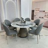 Bàn ăn tròn xoay 2 mặt đá Genuine (không gồm ghế)