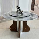 Bàn ăn tròn xoay 2 mặt đá Divine (không gồm ghế)