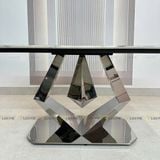 Bàn ăn inox tráng gương mặt đá Charmes (không gồm ghế)