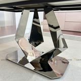 Bàn ăn inox tráng gương mặt đá Charmes (không gồm ghế)