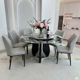 Bàn ăn tròn xoay 2 mặt đá Divine2 (không gồm ghế)