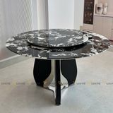 Bàn ăn tròn xoay 2 mặt đá Divine2 (không gồm ghế)