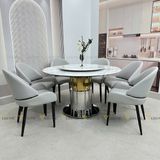 Bàn ăn tròn xoay 2 mặt đá Kristyna (không gồm ghế)