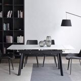 Bộ bàn ăn mặt đá Razor + ghế Stella