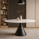 Bàn ăn tròn mặt đá Hectate