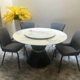 Bàn ăn tròn xoay 2 mặt đá Keisha (không gồm ghế)