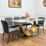 Bàn ăn mặt đá Moon (không gồm ghế)