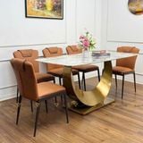 Bàn ăn mặt đá Moon (không gồm ghế)