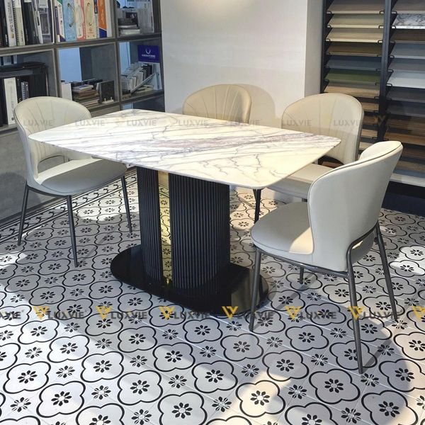 Bàn ăn mặt đá Pillar (không gồm ghế)