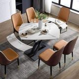 Bàn ăn mặt đá thông minh Apolo (không gồm ghế)