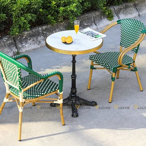 Bàn tròn mặt đá chân sắt DPBV30A(không ghế)