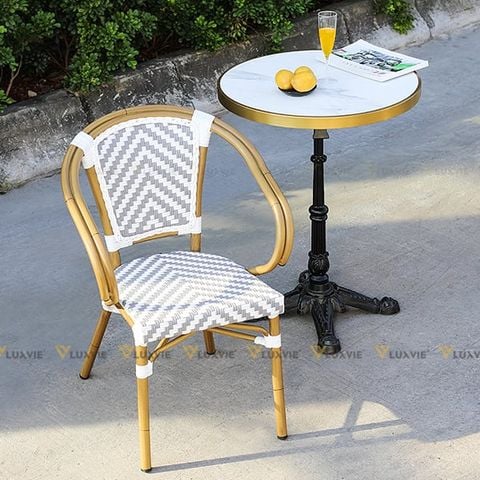 Bàn tròn mặt đá chân sắt DPBV30A(không ghế)