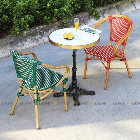 Bàn tròn mặt đá chân sắt DPBV30A(không ghế)