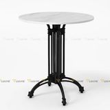 Bàn tròn mặt đá chân sắt DPBV29(không ghế)