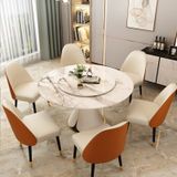 Bàn ăn tròn 2 mặt đá xoay Melisa (không gồm ghế)