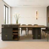 Bàn ăn đảo bếp mặt đá ADDB24 (không gồm ghế)