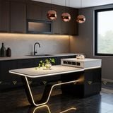Bàn ăn đảo bếp mặt đá AD8829 (không gồm ghế)