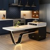 Bàn ăn đảo bếp mặt đá AD8829 (không gồm ghế)