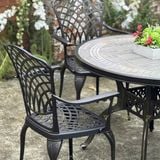 Bàn nhôm đúc ngoài trời mặt đá BND100M1