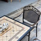 Bàn nhôm đúc ngoài trời mặt đá BNV80M