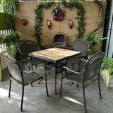 Bàn nhôm đúc ngoài trời mặt đá BNV80M