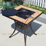 bàn nhôm đúc ngoài trời có bếp