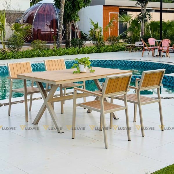 Bộ bàn ghế sân vườn LU1061T + Ghế LU1041C