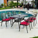Bàn sân vườn chữ nhật LU6072 (không gồm ghế)