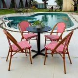 Bộ bàn ghế cafe ngoài trời DPBV9A + Ghế LUZF3006C