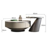 Bàn trà đôi mặt đá Louis