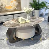 Bàn trà oval mặt đá Ovaltine