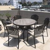 Bàn nhôm đúc ngoài trời mặt đá BN04TM (không gồm ghế)