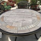 Bàn nhôm đúc ngoài trời mặt đá BN04TM (không gồm ghế)