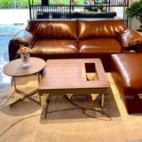 Bàn trà đôi vuông da 8050