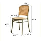 Ghế nhựa đúc giả mây S3042