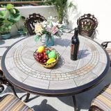 Bàn nhôm đúc ngoài trời mặt đá BN04TM (không gồm ghế)