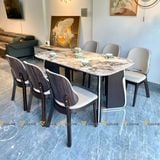 bộ bàn ăn mặt đá tân cổ điển