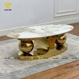 Bàn trà oval mặt đá O-O