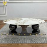 Bàn trà oval mặt đá O-O