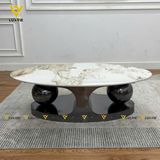 Bàn trà oval mặt đá O-O