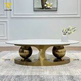 Bàn trà oval mặt đá O-O