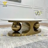 Bàn trà oval mặt đá O-O