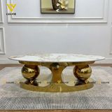 Bàn trà oval mặt đá O-O